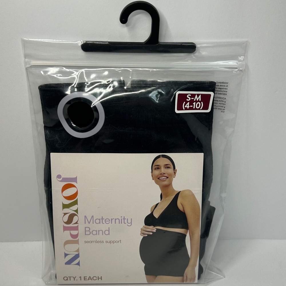 Joyspun‎ Women Black Seamless Support Maternity Band Size S-M 4-10 New